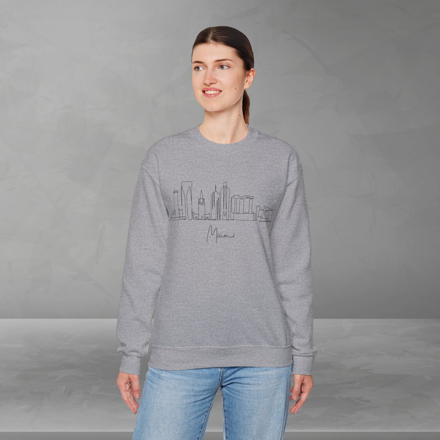 Miami Skyline Unisex Crewneck Sweatshirt