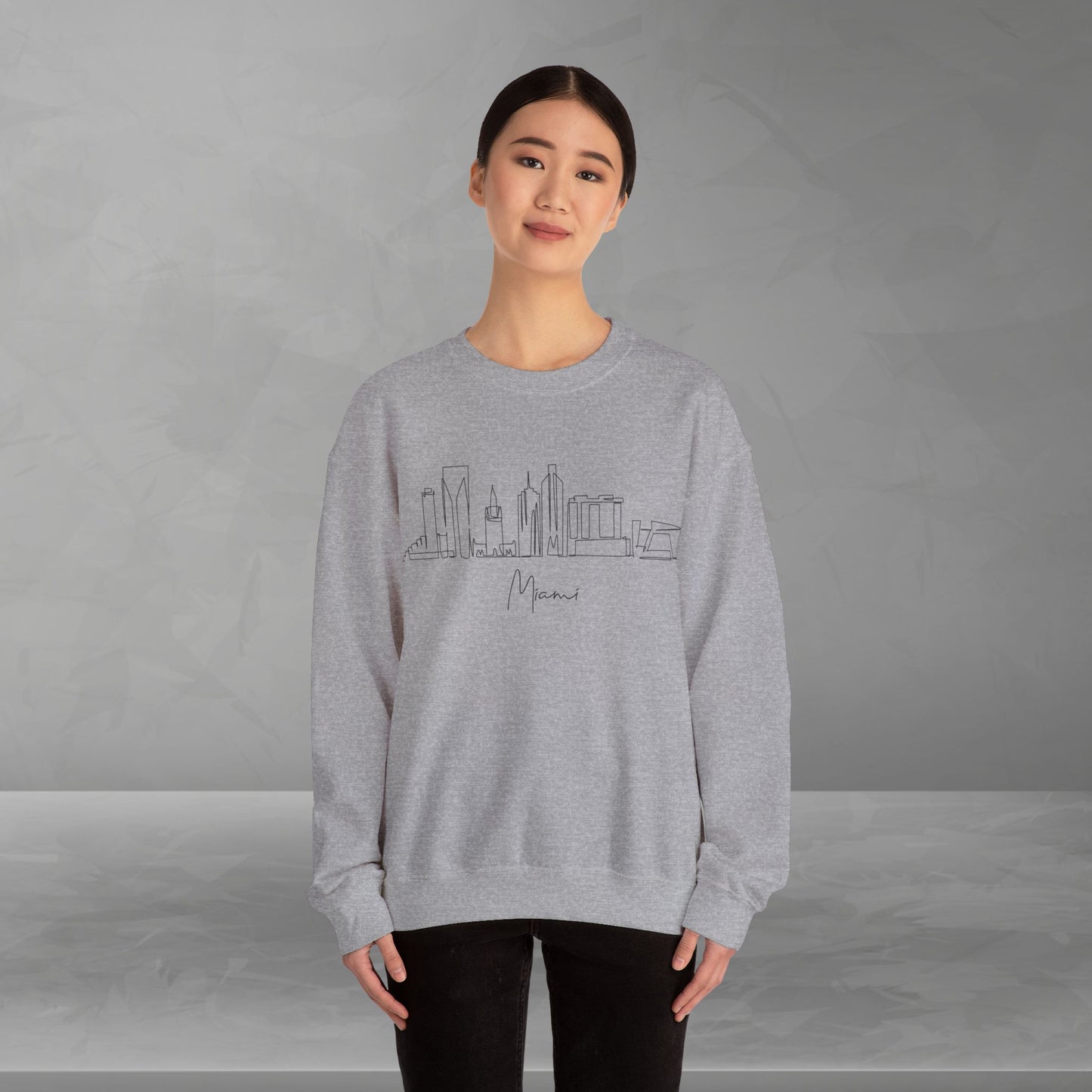 Miami Skyline Unisex Crewneck Sweatshirt