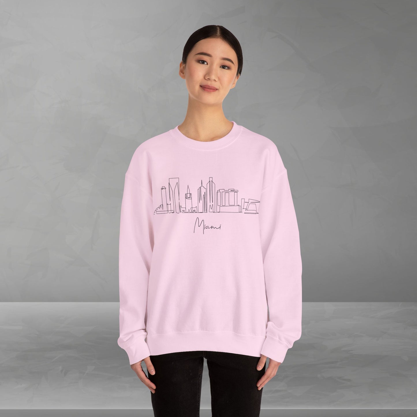 Miami Skyline Unisex Crewneck Sweatshirt