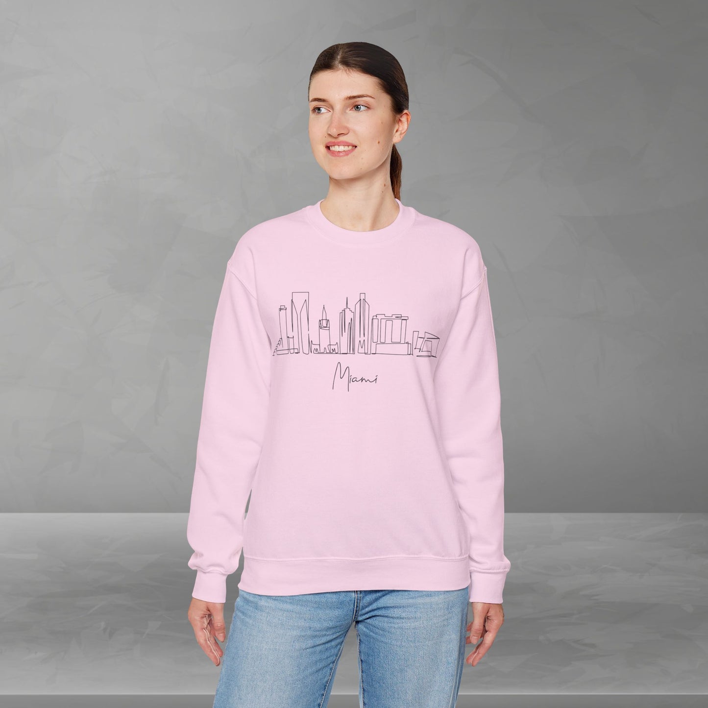 Miami Skyline Unisex Crewneck Sweatshirt