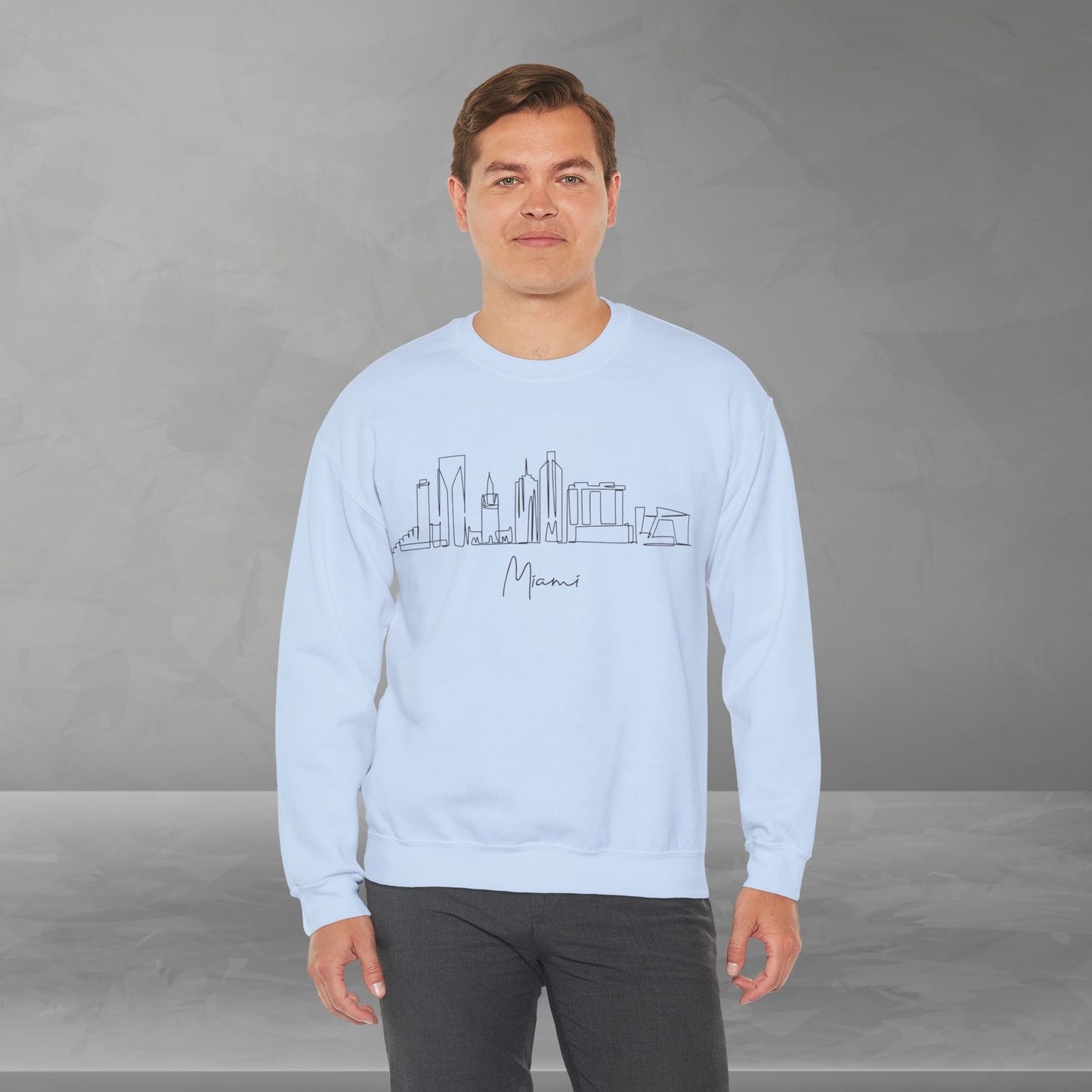 Miami Skyline Unisex Crewneck Sweatshirt