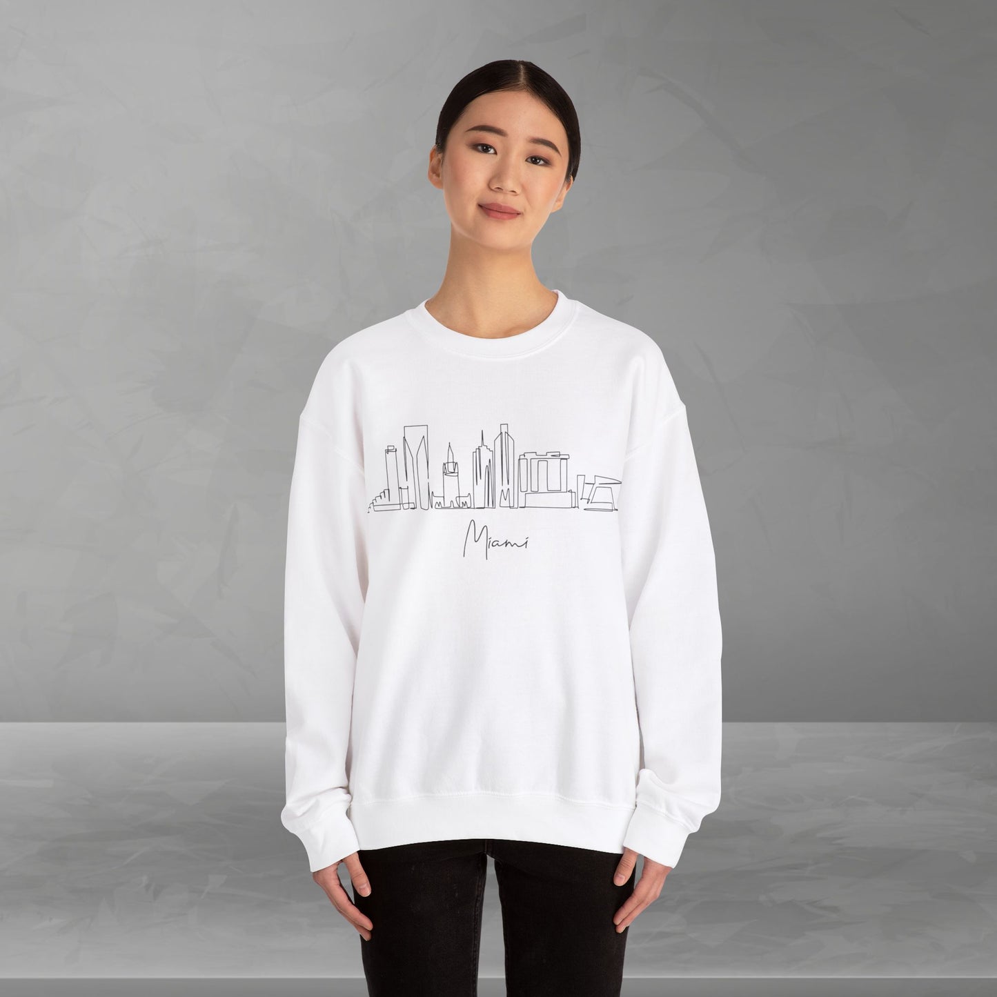 Miami Skyline Unisex Crewneck Sweatshirt