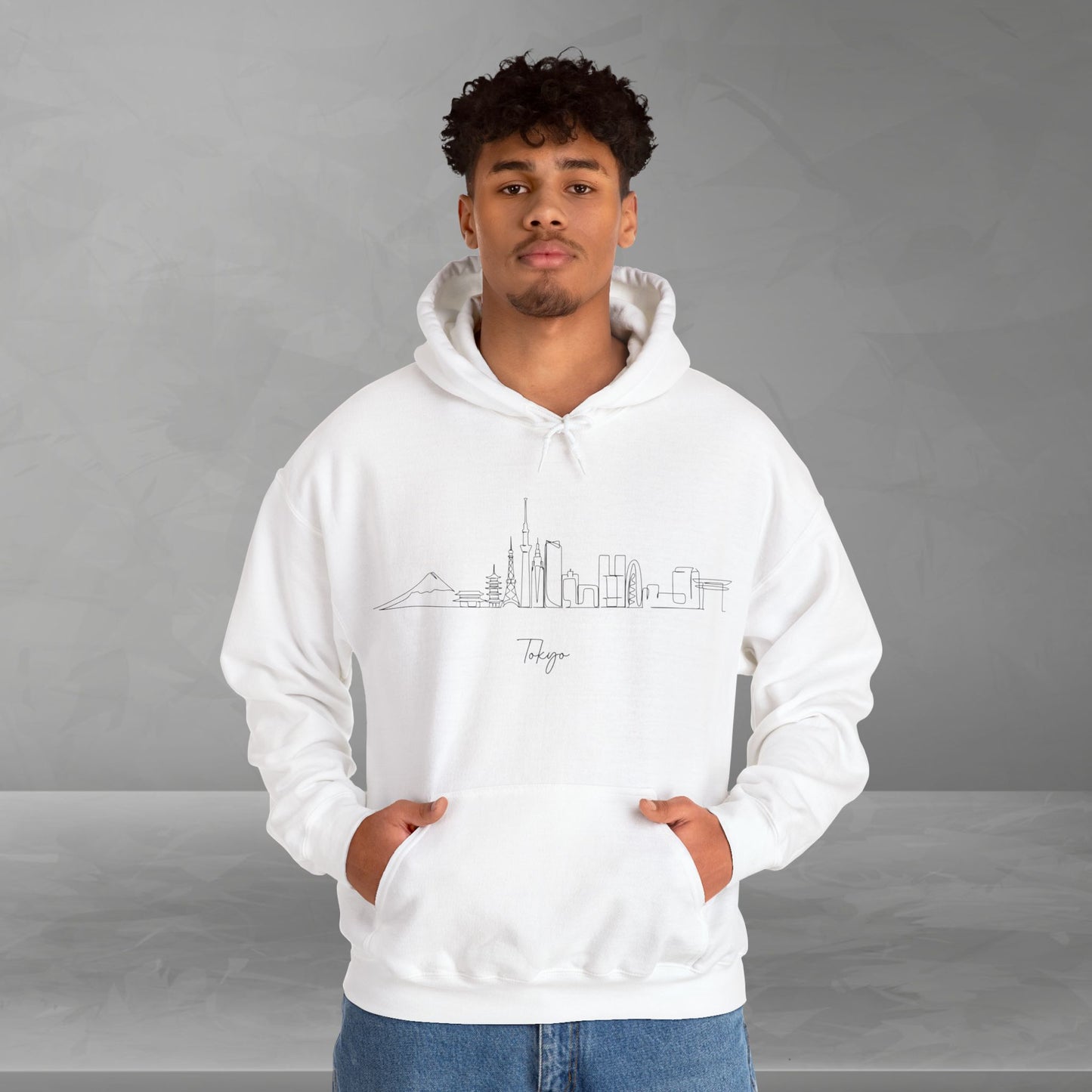 Tokyo Skyline Unisex Hooded Sweatshirt