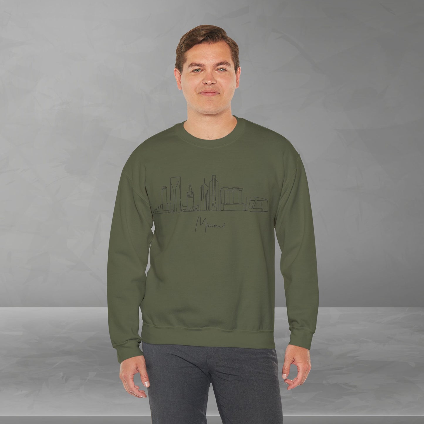 Miami Skyline Unisex Crewneck Sweatshirt