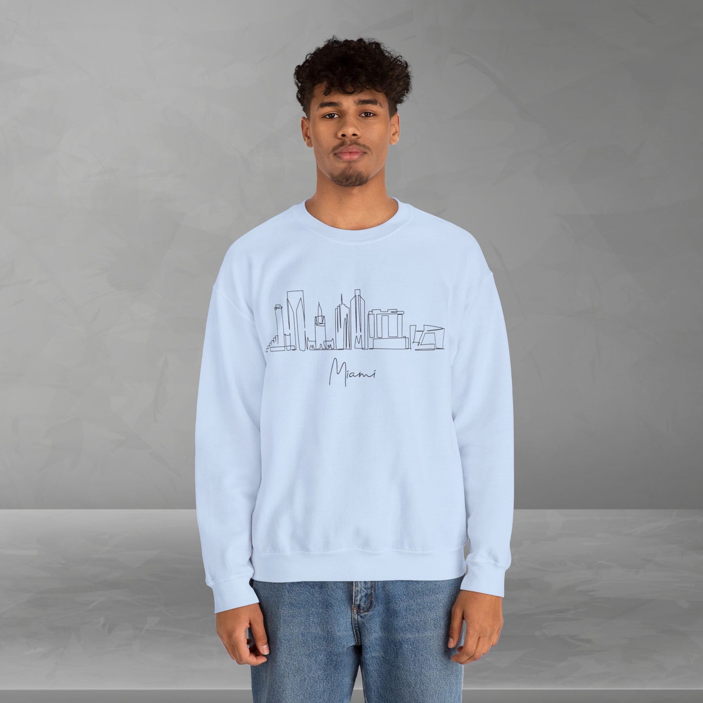 Miami Skyline Unisex Crewneck Sweatshirt