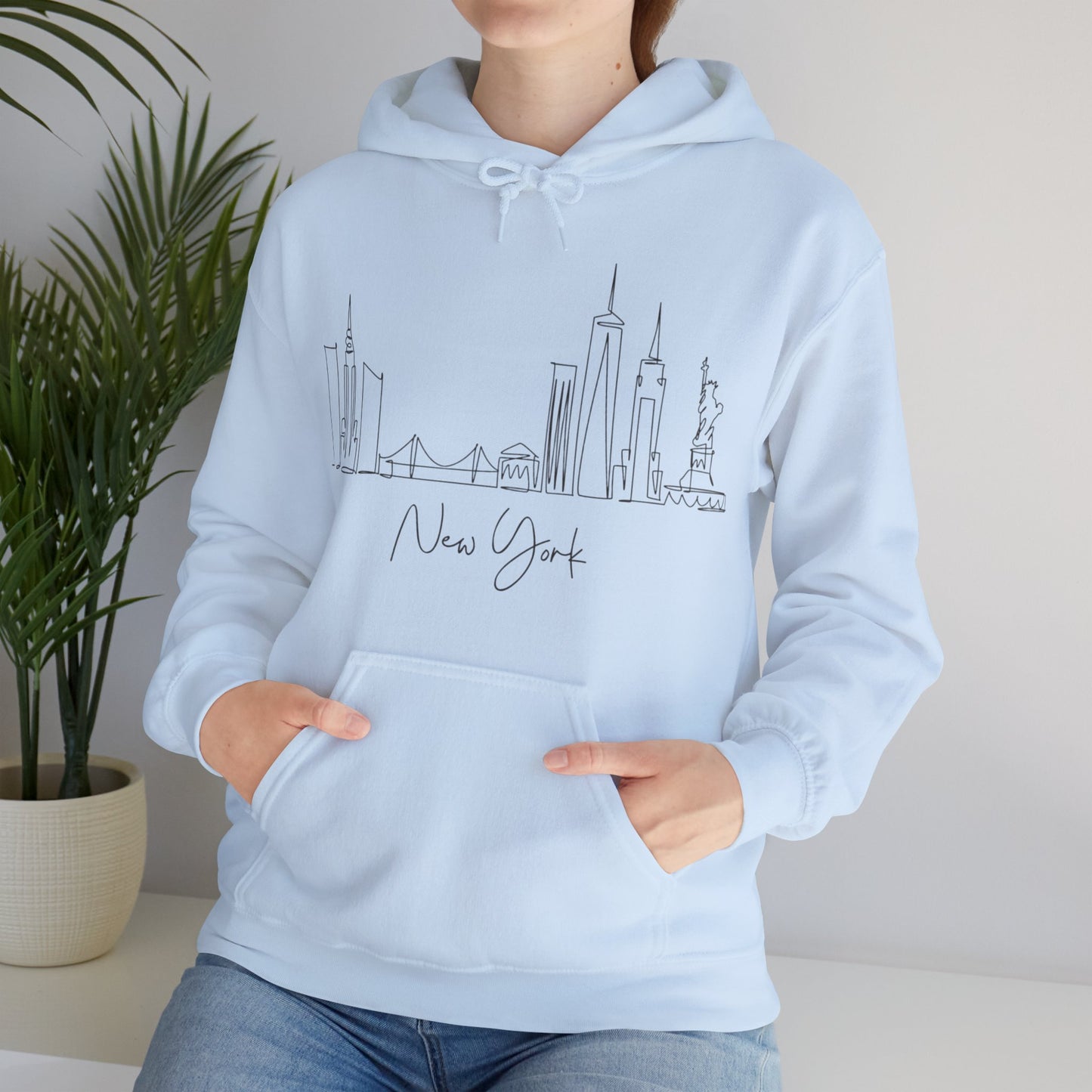 New York Skyline Unisex Hooded Sweatshirt