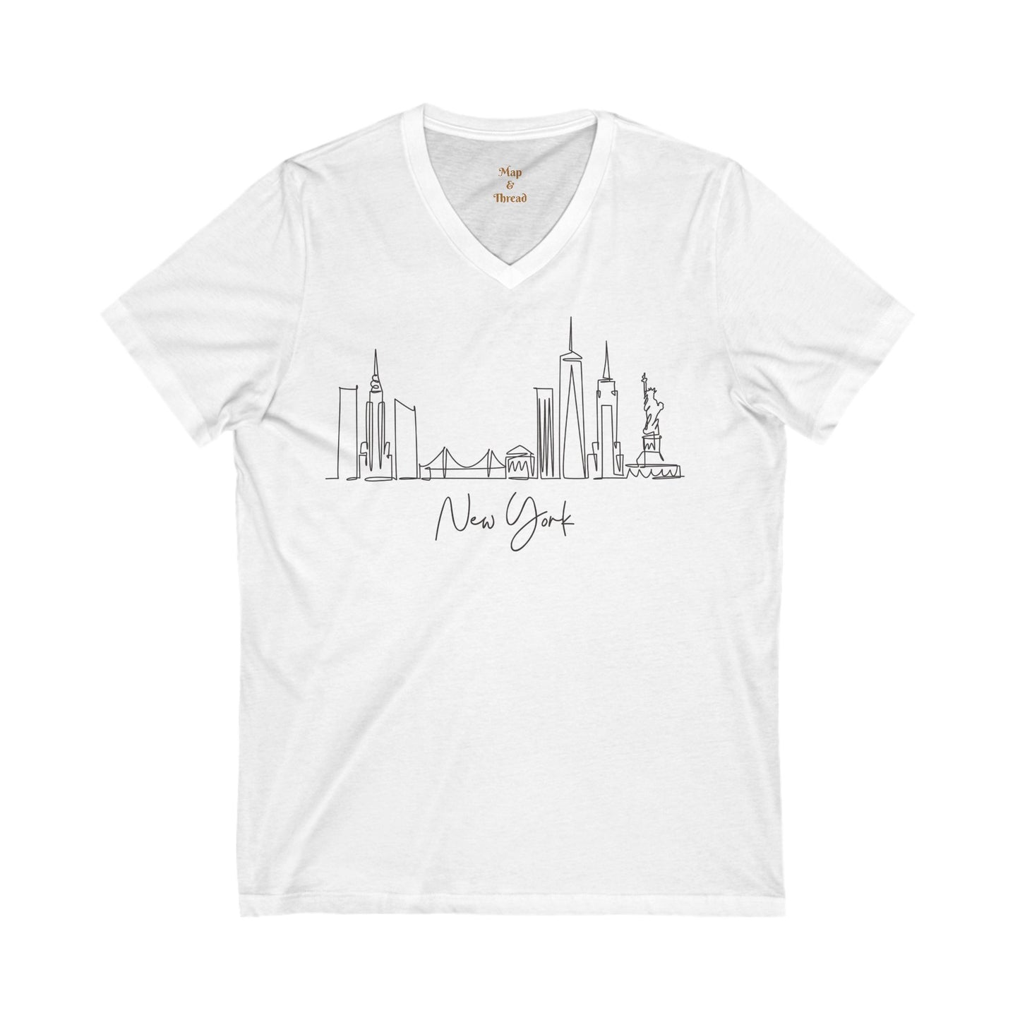 Unisex Jersey Short Sleeve V-Neck Tee " New York"