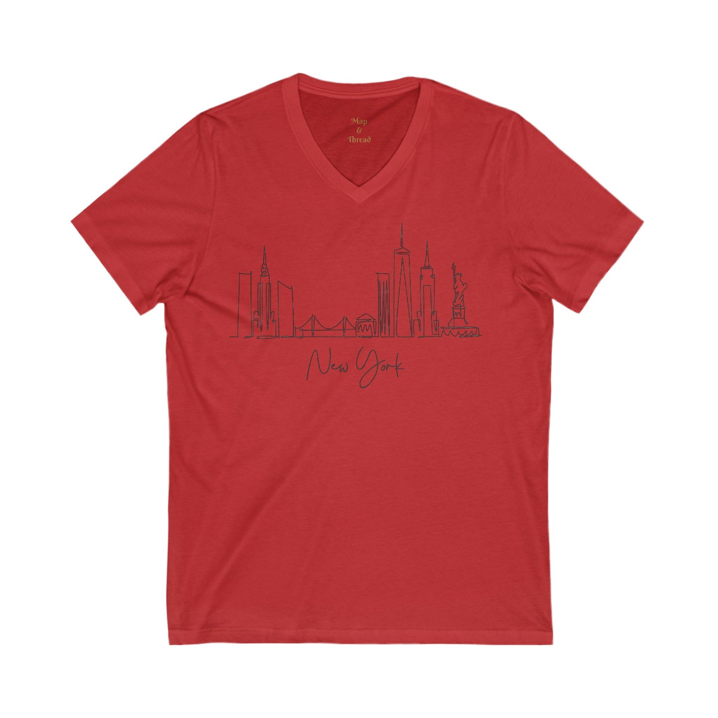 Unisex Jersey Short Sleeve V-Neck Tee " New York"