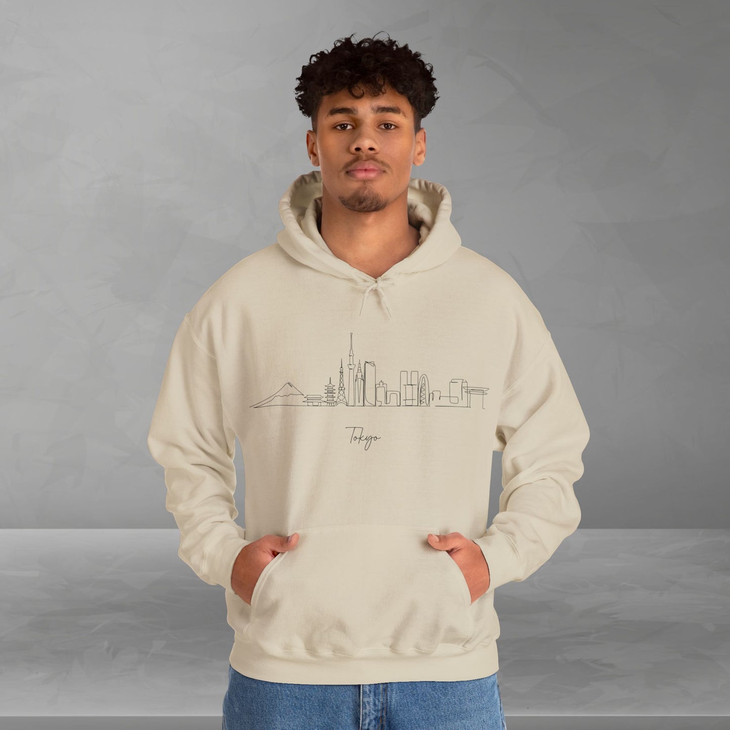 Tokyo Skyline Unisex Hooded Sweatshirt