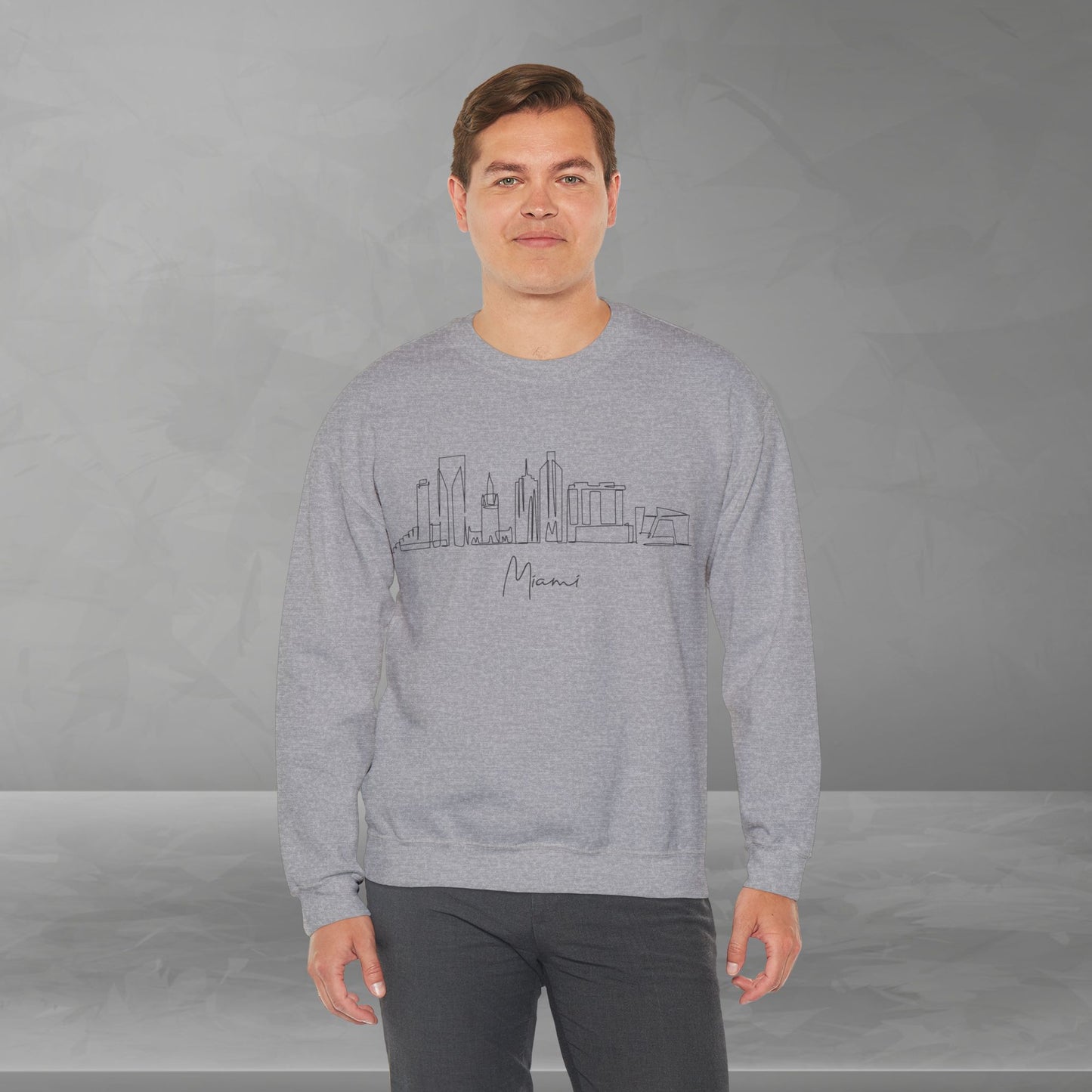 Miami Skyline Unisex Crewneck Sweatshirt