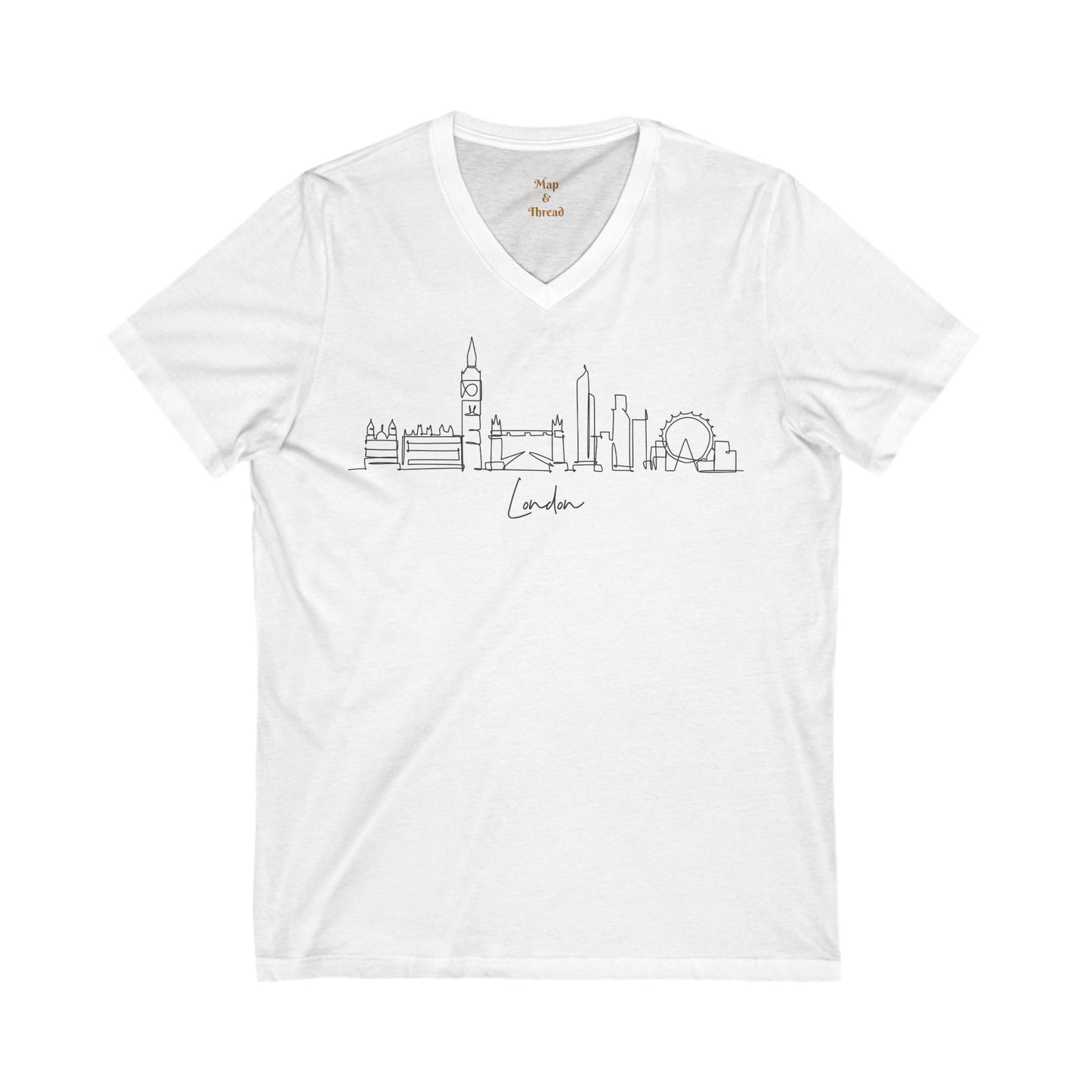 Unisex Jersey Short Sleeve V-Neck Tee " London"